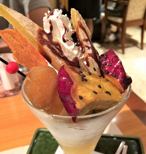 秋の味覚満載 ほしいもパフェ 茨城マルシェ 有楽町駅