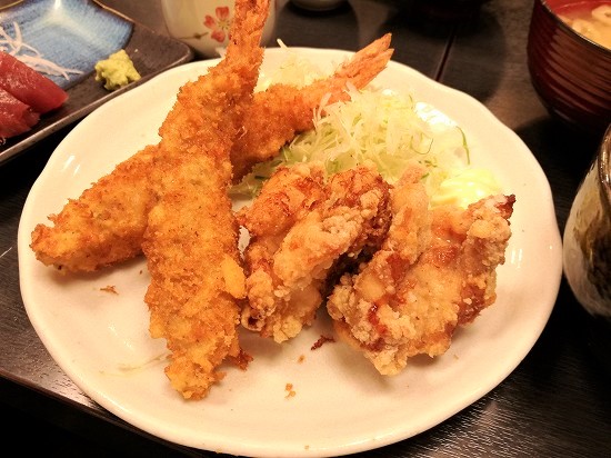 和楽 新橋 ランチ 《揚げ物にアツ切りのお刺身！ボリューム満点》