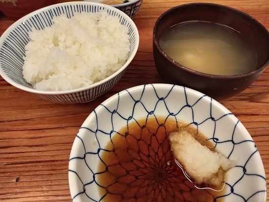 蒲田 天ぷら すずき ご飯と味噌汁