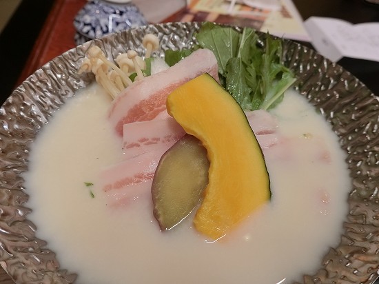 豆乳霙鍋_ホテルサンシャイン鬼怒川夕食